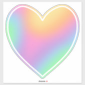 Big Rainbow Heart Sticker (Blatt)