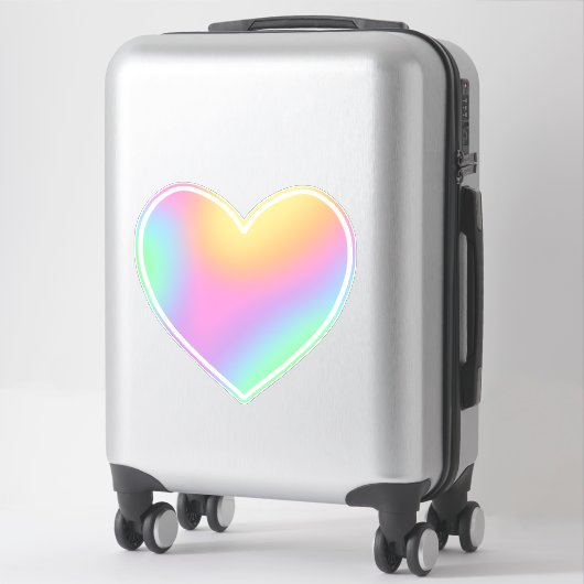 Big Rainbow Heart Sticker (Koffer)