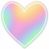 Big Rainbow Heart Sticker (Vorderseite)