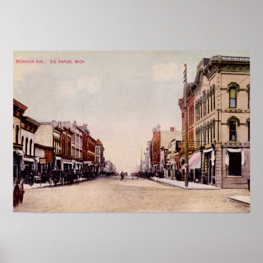 Big Rapids Michigan Avenue Poster (Vorne)