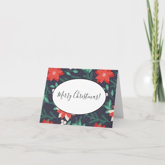 Big Red and White Christmas Poinsettias (Vorderseite)