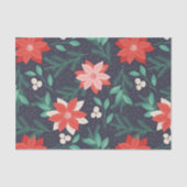 Big Red and White Christmas Poinsettias Seidenpapier (Vorderseite)