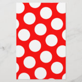 Big Red and White Polka Dots Briefpapier (Vorderseite)