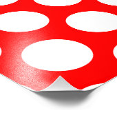 Big Red and White Polka Dots Fotodruck (Ecke)