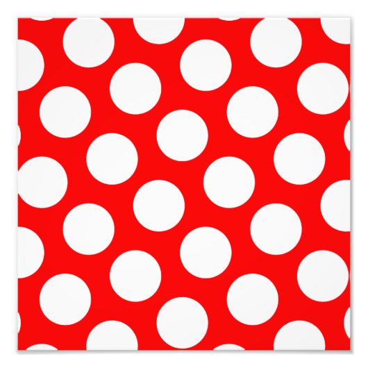 Big Red and White Polka Dots Fotodruck (Vorne)