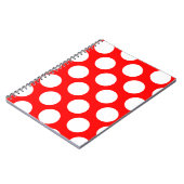 Big Red and White Polka Dots Notizblock (Linke Seite)