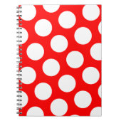 Big Red and White Polka Dots Notizblock (Vorderseite)