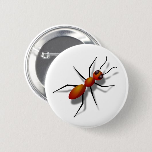 Big Red Ant Button (Vorne & Hinten)