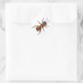 Big Red Ant Runder Aufkleber (Tasche)