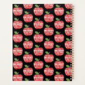 Big RED Apfel es braucht ein großes Herz Lehrer Ge Planer (Rückseite)