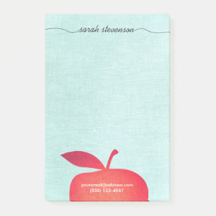 Big Red Apple School Lehrer Bildung Post-it Klebezettel