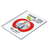 Big Red Apple Teacher Thank You Photo Notebook  Notizblock (Linke Seite)