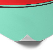 Big Red Apple Zeichnend Poster (Ecke)