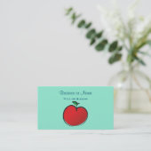 Big Red Apple Zeichnend Visitenkarte (Stehend Vorderseite)