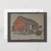 Big Red Bank Barn Postkarte (Vorne/Hinten)