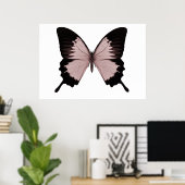 Big Red & Black Butterfly Poster (Heimbüro)