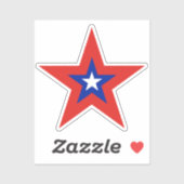 Big Red Border Patriotic American Kiss Cut Aufkleber (Blatt)