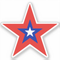 Big Red Border Patriotic American Kiss Cut
