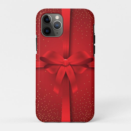 Big Red Bow Weihnachtsgeschenk Case-Mate iPhone Hülle (Rückseite)