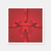 Big Red Bow Weihnachtsgeschenk Serviette (Vorderseite)