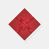 Big Red Bow Weihnachtsgeschenk Serviette (Ecke)