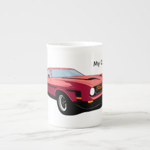 Big Red Car Spezial-Tasse – Individueller Text Aut Porzellantasse
