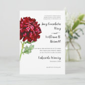 Big Red Chrysanthemum Einladung (Stehend Vorderseite)