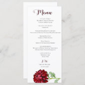 Big Red Chrysanthemum Menu Menükarte (Vorne/Hinten)