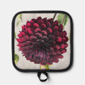 Big Red Dahlia Bloom Floral Topflappen (Vorderseite)