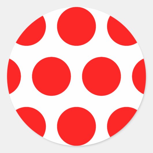 Big Red Dots Runder Aufkleber (Vorderseite)