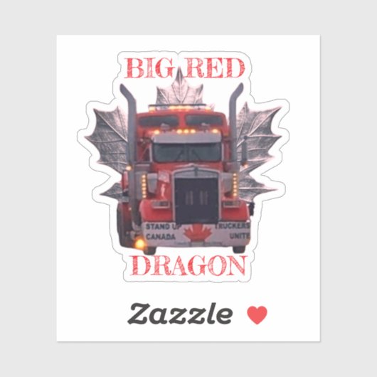 BIG RED DRAGON AUFKLEBER (Blatt)