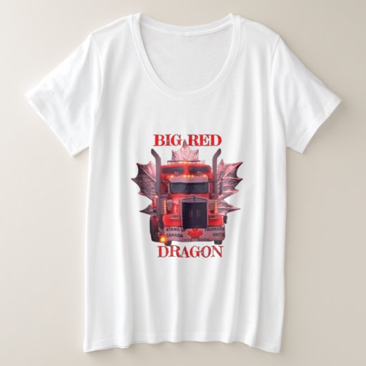 BIG RED DRAGON GROßE GRÖßE T-Shirt (Design vorne)