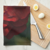 Big Red Dramatic Rose Art Kitchen Towel Geschirrtuch (Viertel Falte)