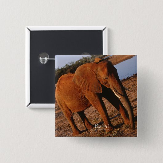 Big Red Elephant Button (Vorne & Hinten)