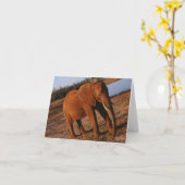Big Red Elephant Note Card Karte (Gelbe Blume)