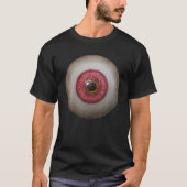 Big Red Eyeball Creepy Funny Lazy Easy Halloween T-Shirt (Vorderseite)
