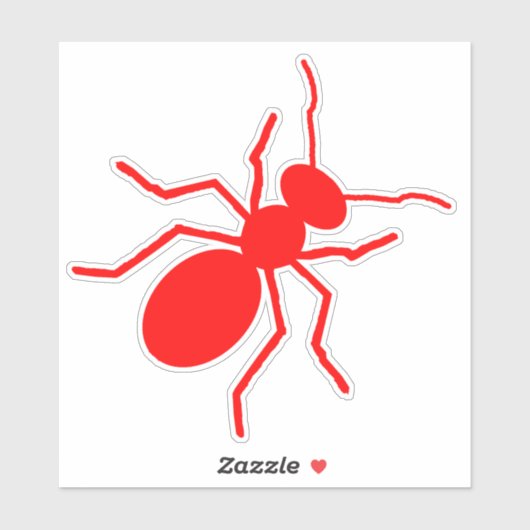 Big Red Fire Ants Crawling Aufkleber (Blatt)