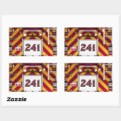 Big Red Fire Truck Rechteckiger Aufkleber (Blatt)