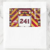Big Red Fire Truck Rechteckiger Aufkleber (Tasche)