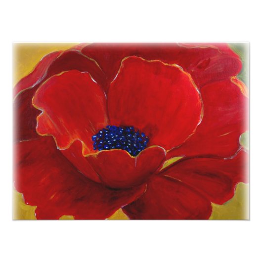 Big Red Floral Poster (Vorne)