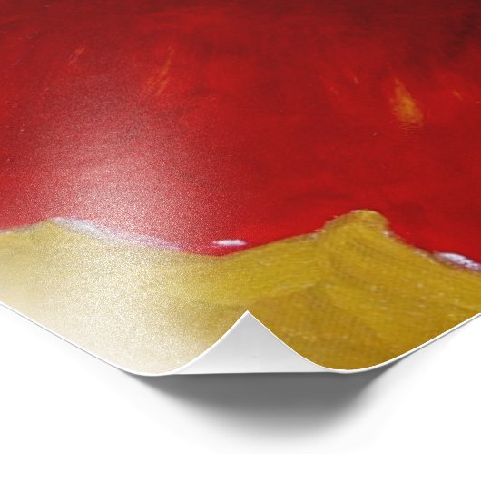 Big Red Floral Poster (Ecke)