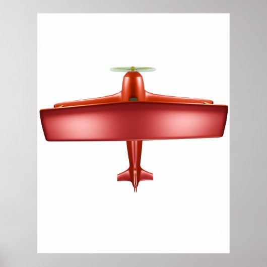 Big Red Flugzeug Aviation Poster (Vorne)