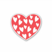 Big Red Heart Aufkleber (Vorderseite)