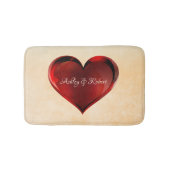 Big Red Heart Badematte (Vorderseite)