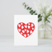 Big Red Heart Card Einladung (Stehend Vorderseite)