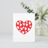 Big Red Heart Card Postkarte (Stehend Vorderseite)