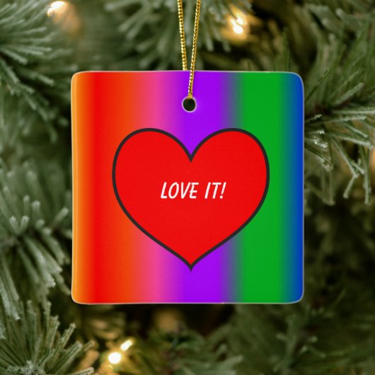 Big Red Heart Keramikornament (Baum)