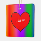 Big Red Heart Keramikornament (Links)