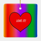 Big Red Heart Keramikornament (Rückseite)
