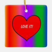 Big Red Heart Keramikornament (Vorderseite)